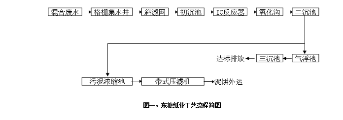 圖一，東糖紙業(yè)工藝流程簡(jiǎn)圖